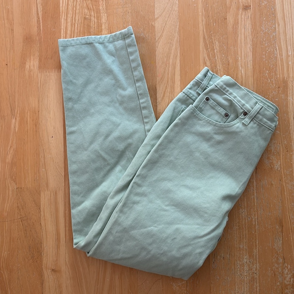 Vintage 90s Bill Blass mint green jeans